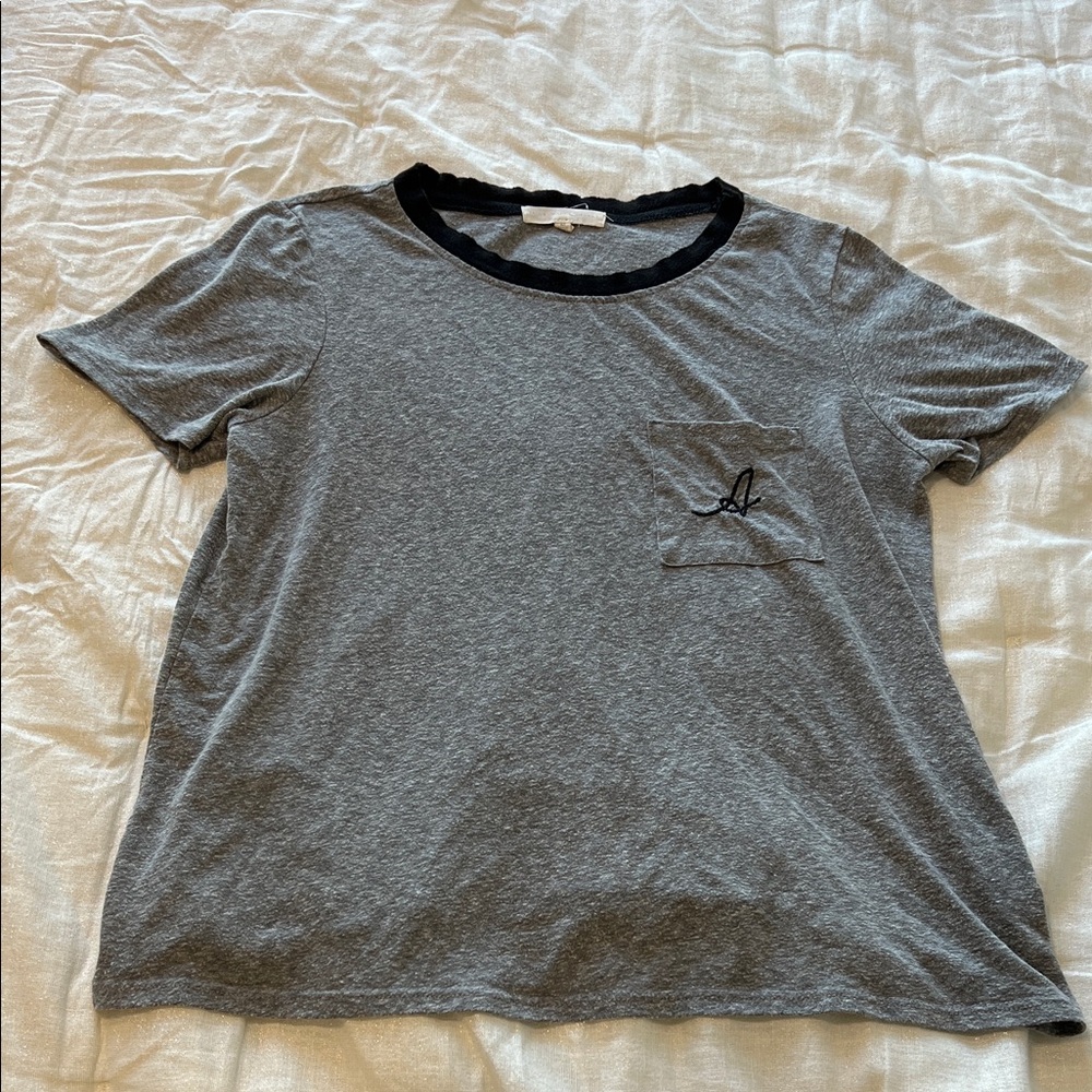 Truly Madly Deeply Initial Pocket Ringer Tee